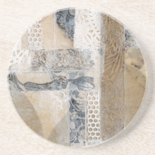 Dessous De Verre En Grès Collage de dentelle I