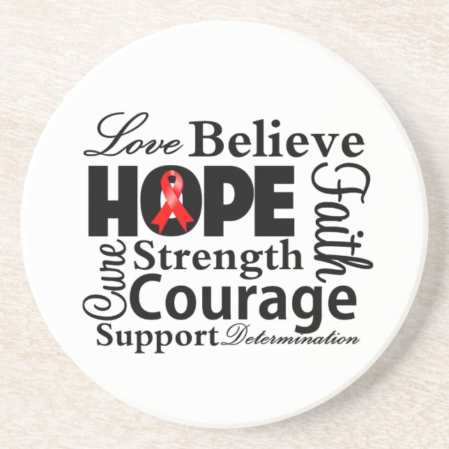 Dessous De Verre En Grès Collage de Hope (Devant)