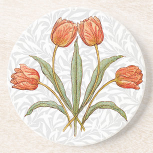 Dessous De Verre En Grès Collection de peintures de tulipes Morris vintage