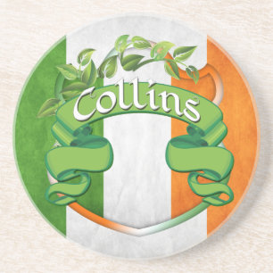 Dessous De Verre En Grès Collins Irish Shield