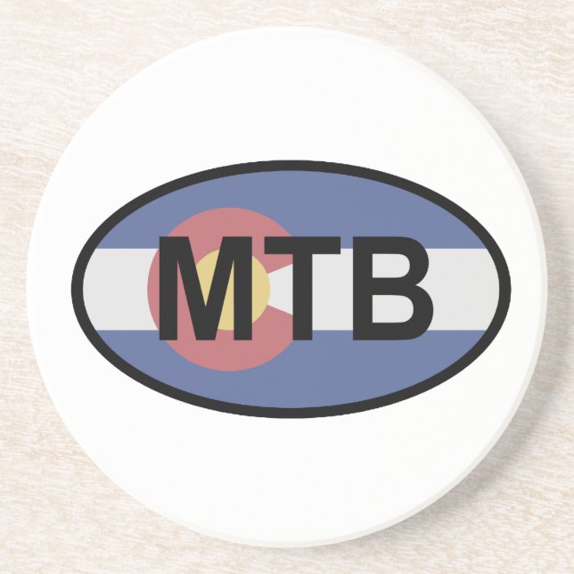 Dessous De Verre En Grès Colorado Drapeau VTT (Devant)