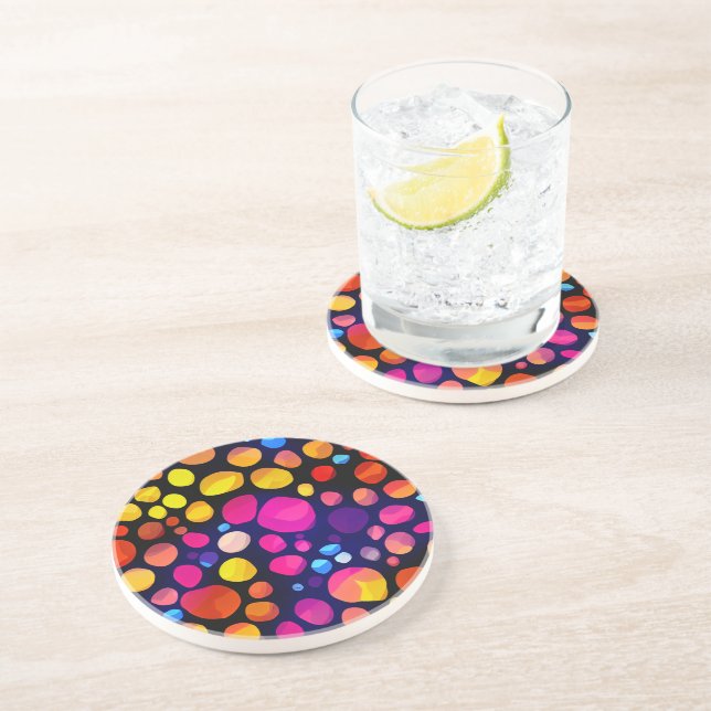 Dessous De Verre En Grès Coloré (Côté)