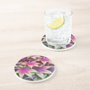 Dessous De Verre En Grès Coloré automne Feuille d'érable Floral