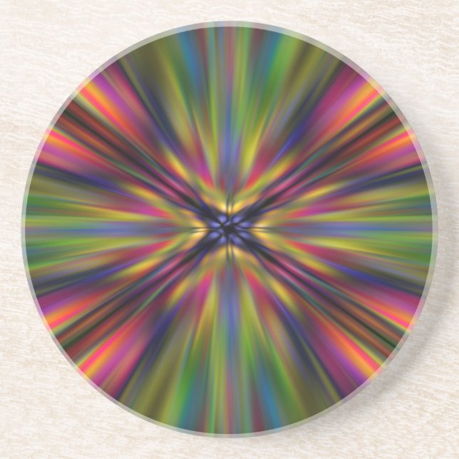 Dessous De Verre En Grès Colourful starburst (Devant)