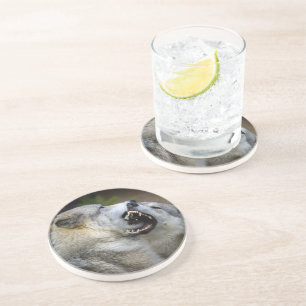 Dessous De Verre En Grès Combat de loup