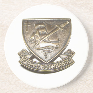 Dessous De Verre En Grès Commando Kieffer - Insigne 1er BFMC