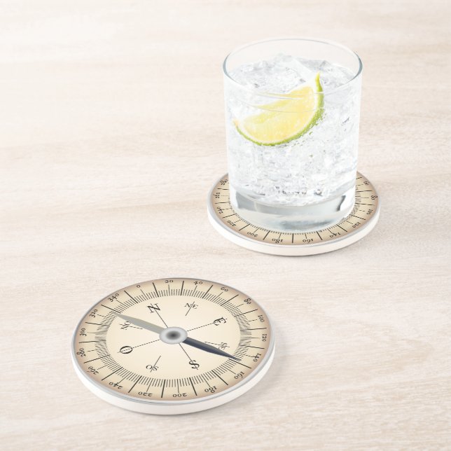 Dessous De Verre En Grès Compas (Côté)