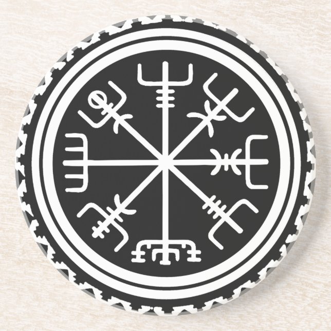 Dessous De Verre En Grès Compas nautique Viking Vegvisir (Devant)