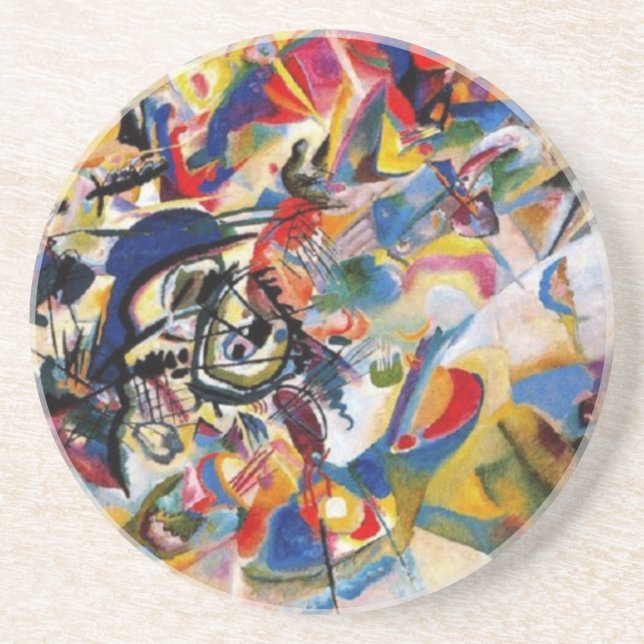 Dessous De Verre En Grès Composition VII de Kandinsky (Devant)
