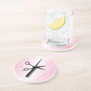 Dessous De Verre En Grès Concepteur esthéticienne rose