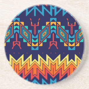 Dessous De Verre En Grès Conception abstraite de la conception tribale