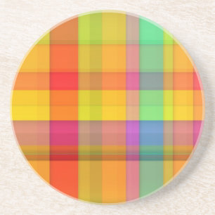 Dessous De Verre En Grès Conception de grille de arc-en-ciel abstrait