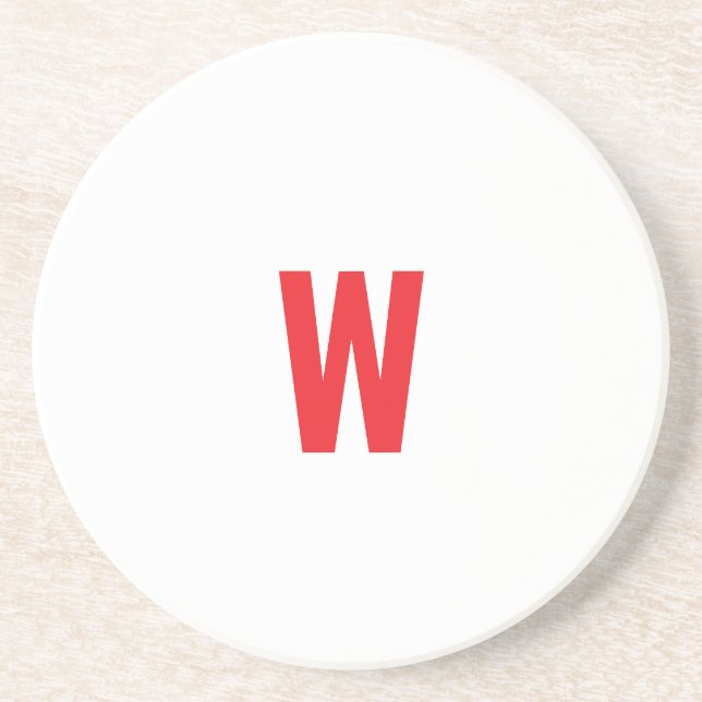 Dessous De Verre En Grès Conception de monogramme initial personnalisé en r (Devant)