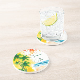 Dessous De Verre En Grès conception de plage “Été”