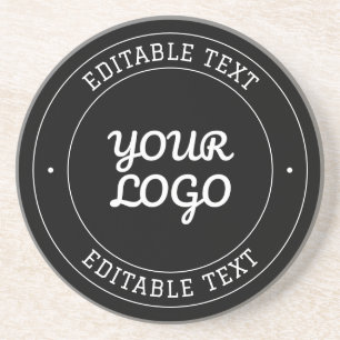 Dessous De Verre En Grès Conception de texte modifiable avec votre logo N