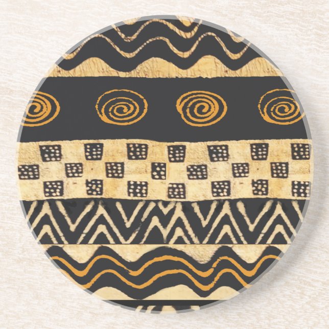Dessous De Verre En Grès Conception du chaman tribal africain (Devant)