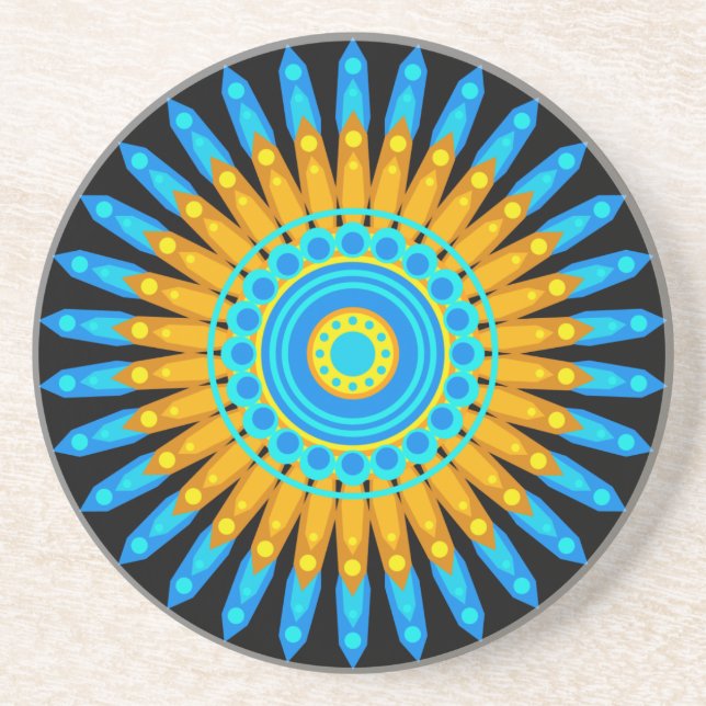 Dessous De Verre En Grès Conception géométrique Mandala Art Circle 48256 (Devant)