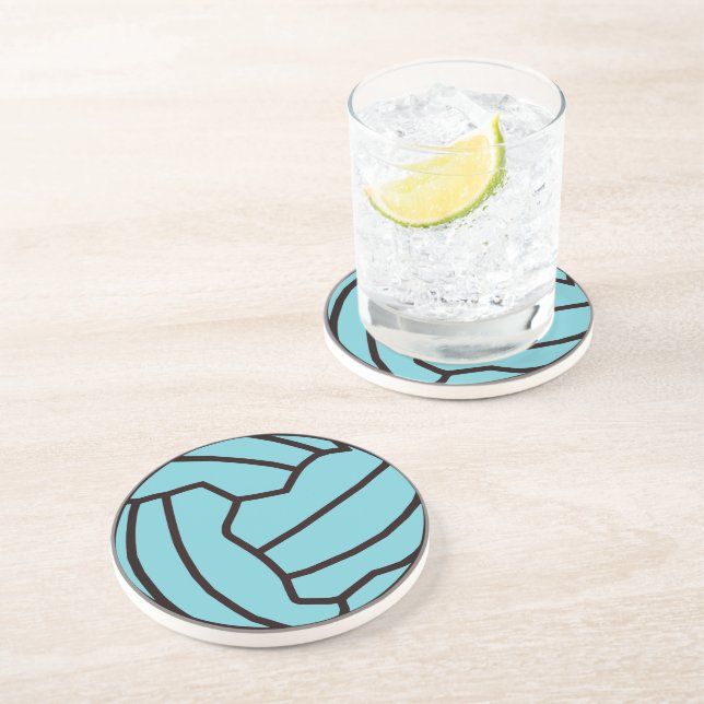 Dessous De Verre En Grès Conception orientée de boule de net-ball (Côté)