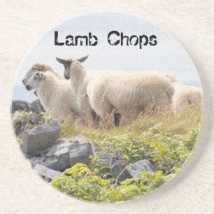 Dessous De Verre En Grès Conceptions originales - Moutons dans un champ