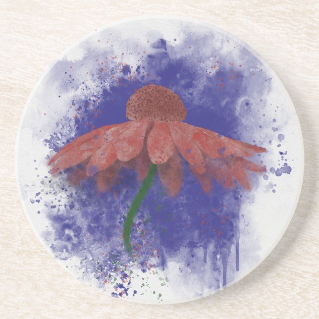 Dessous De Verre En Grès Coneflower (Devant)