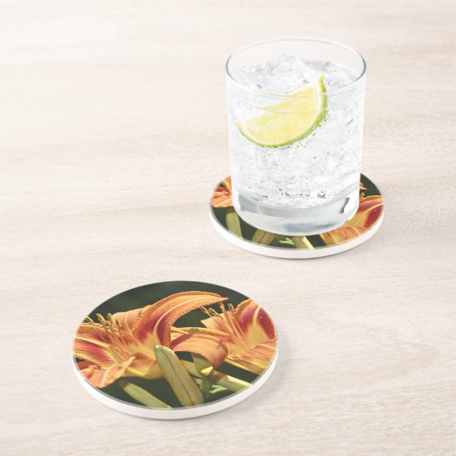 Dessous De Verre En Grès Considérons Les Lilies Du Terrain (Côté)