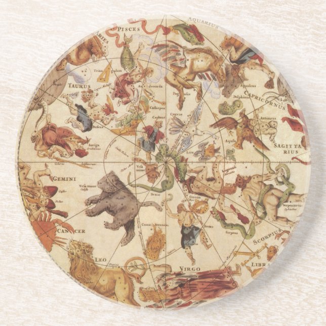 Dessous De Verre En Grès Constellations astronomiques anciennes, Frederik d (Devant)