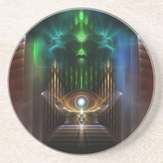 Dessous De Verre En Grès Contempler Oz Fractal Art Dessous de verre de grès (Devant)
