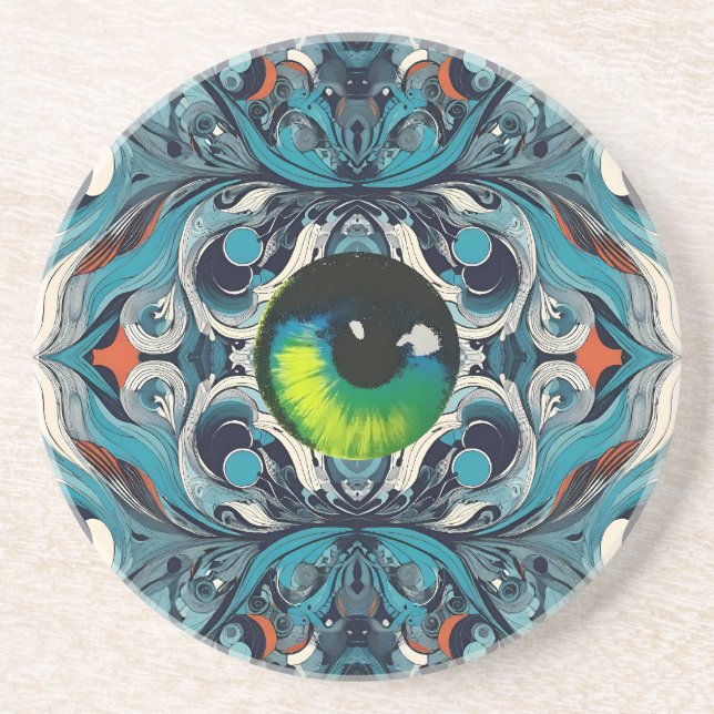 Dessous De Verre En Grès Contre-attaque Cataract - Ken Gage Art (Devant)