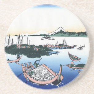 Dessous De Verre En Grès Cool oriental japonais Hokusai Fuji Voir le paysag