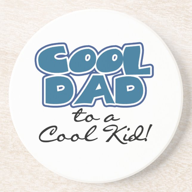 Dessous De Verre En Grès Cool papa à un Cool cadeaux pour enfants (Devant)