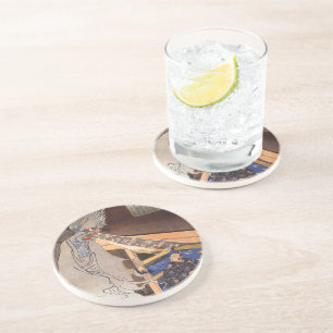 Dessous De Verre En Grès Cool Vintage Japonais Ghost Boîtier Imprimer