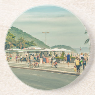 Dessous De Verre En Grès Copacabana Sidewalk Rio de Janeiro Brésil