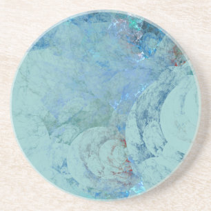 Dessous De Verre En Grès Coque Abstrait Opal Bleu pour RAZR