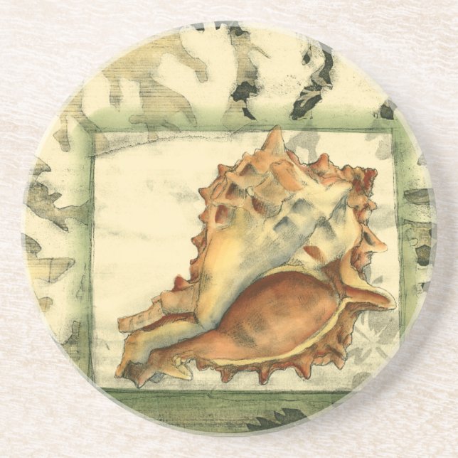 Dessous De Verre En Grès Coque conique Silhouette (Devant)