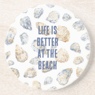 Dessous De Verre En Grès Coquillages de plage côtière