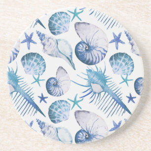 Dessous De Verre En Grès Coquilles d'aquarelle