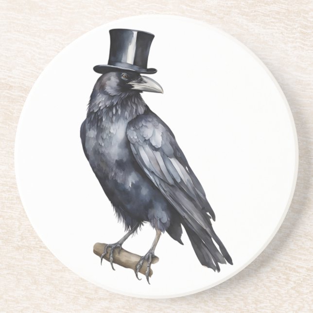 Dessous De Verre En Grès Corbeau (Devant)