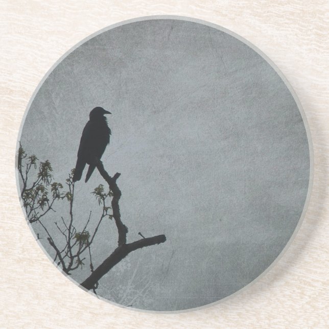 Dessous De Verre En Grès Corbeau (Devant)