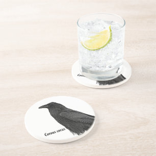 Dessous De Verre En Grès Corbeau noir avec nom scientifique