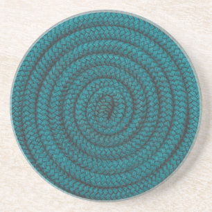 Dessous De Verre En Grès Corde bleue