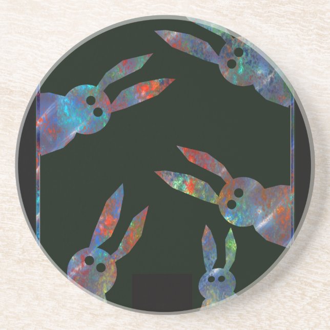 Dessous De Verre En Grès corde de lapin 3 (Devant)