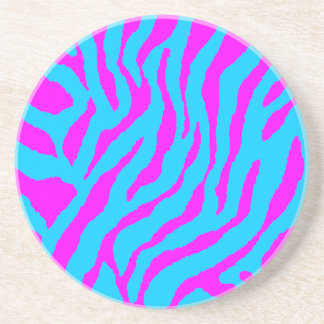 Dessous De Verre En Grès Corey Tiger Années 80 Rayures de Tigre Rétro