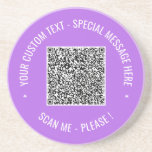 Dessous De Verre En Grès Coster des couleurs et du texte personnalisés pour<br><div class="desc">Couleurs personnalisées - Votre QR Code Scan Info Couleurs de texte personnalisées Boutique personnalisée ou Cadeau personnel moderne - Ajouter votre QR Code - Image ou logo - photo / Texte - Nom ou autre info / message - Redimensionner et déplacer ou supprimer / Ajouter des éléments - Image /...</div>