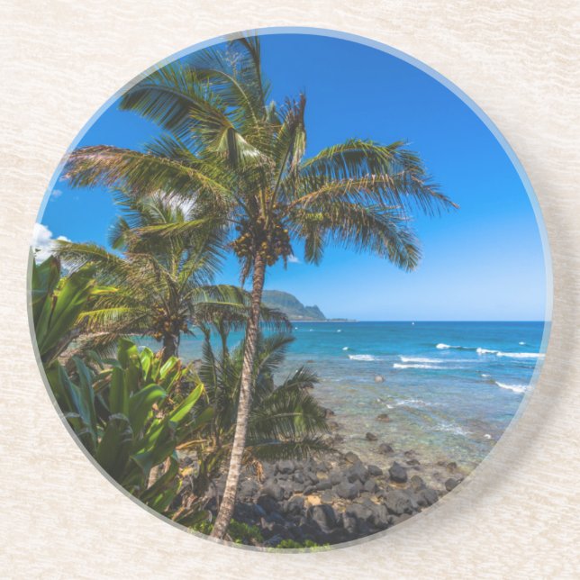 Dessous De Verre En Grès Côte tropicale (Devant)