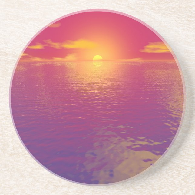 Dessous De Verre En Grès coucher de soleil (Devant)
