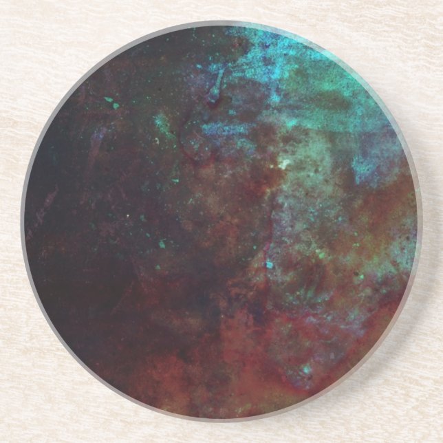 Dessous De Verre En Grès Coucher de soleil Abstrait (Devant)