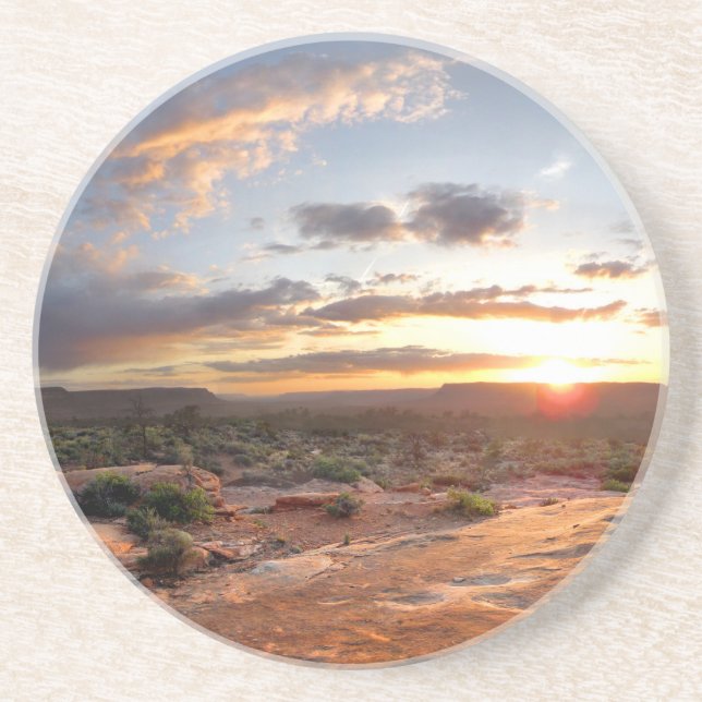Dessous De Verre En Grès Coucher de soleil de l'Esplanade - Grand Canyon -  (Devant)