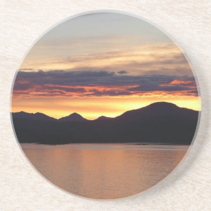 Dessous De Verre En Grès Coucher de soleil en Alaska I Photographie de l'Al