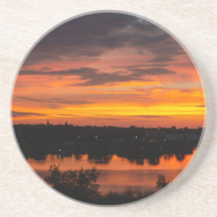 Dessous De Verre En Grès Coucher de soleil incroyable sur le lac Manistee