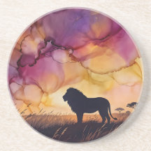 Coucher de soleil sur la savane